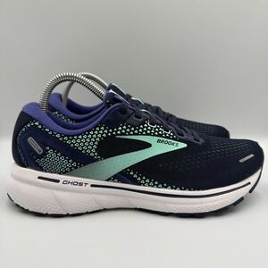 Brooks Ghost 14 Blue White Running Shoes Sneakers Women's 8.5 B 1203561B446